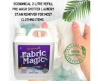 Fabric Magic Spot Cleaner Stain Remover for Furnishings & Car Seats 2 LITRE REFILL Pack