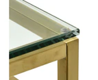 Anderson 1.15m Console Glass Table - Brushed Gold Base