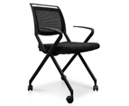 Josh Mesh Office Visitor Chair - Black