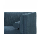 Janie 3 Seater Fabric Sofa - Dusty Blue