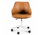Hester Office Chair - Tan with White Base