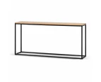 Chelsa 1.6m Console Table - Natural Top and Black Frame