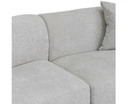 Carissa Left Chaise Sofa - Light Grey Fleece