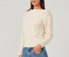 Stella Women's Boatneck Knit Jumper - Oyster