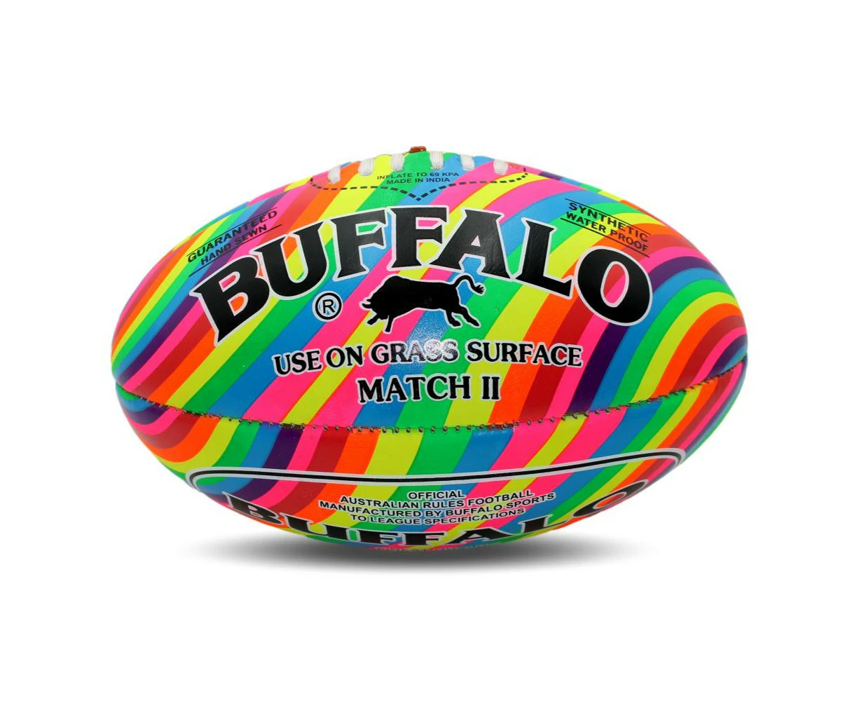 Buffalo Sports Super Soft Touch Aussie Rules Football - Rainbow Full Size