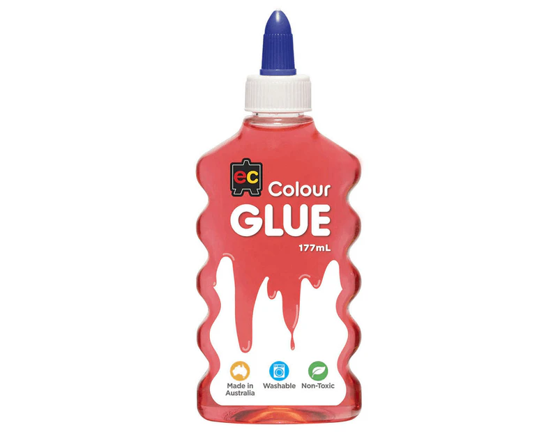 Educational Colours Coloured Red Glue 177mL