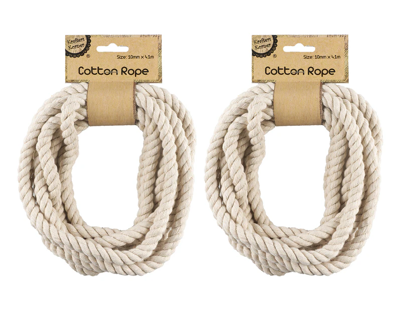 2 x Krafters Korner 1x410cm Cotton Rope - Natural
