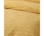 Vintage Design Homewares Malvern Ochre Cotton Quilt Cover Set Double