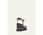 Jo Mercer Women's Hampton High Heel Wedge Als Sandals - Black