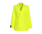 Abby Double-breasted Blazer - Neon