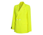 Abby Double-breasted Blazer - Neon