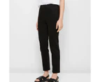 Target Alexa Straight High Rise Crop Length Denim Jeans - Black