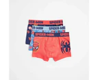 Spider-Man Boys Trunks 3 Pack Underwear Gift Set - Blue