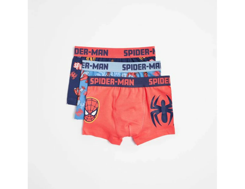 Spider-Man Boys Trunks 3 Pack Underwear Gift Set - Blue