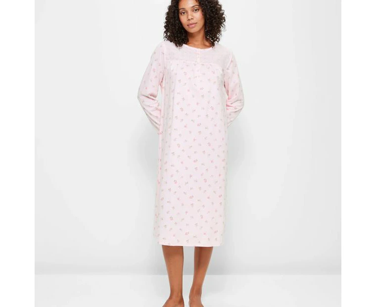 Target Long Sleeve Traditional Sleep Nightie - Multi