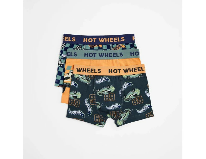 Hot Wheels Boys Trunks 3 Pack Underwear Gift Set - Multi