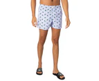 Lacoste Men's Croc Pattern Swim Shorts - Blue