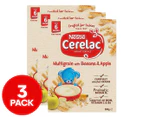 3 x Nestlé Cerelac Infant Cereal Multigrain w/ Banana & Apple 200g