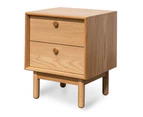 Kenston 2 Drawer Side Table - Oak