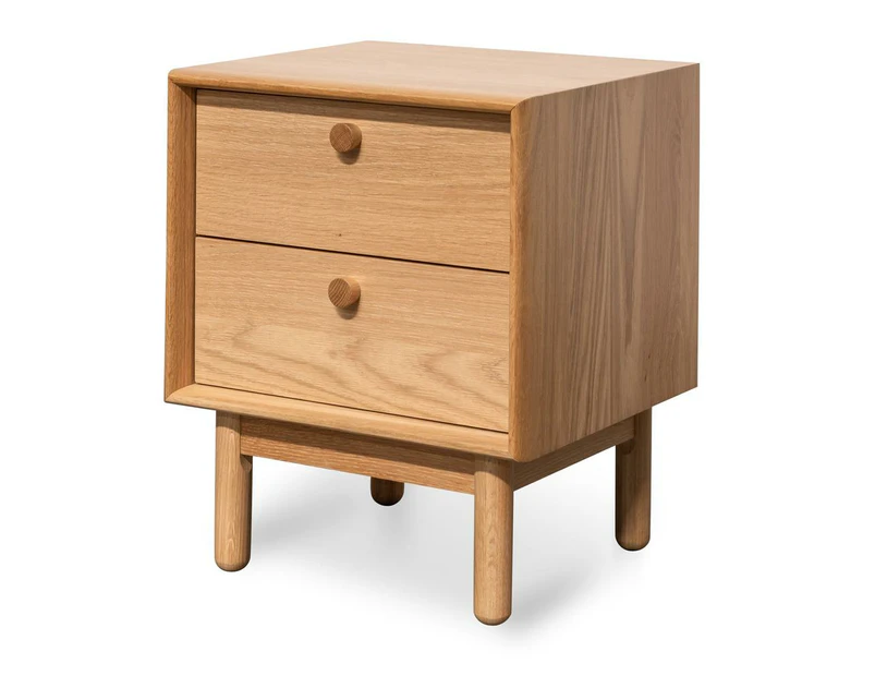 Kenston 2 Drawer Side Table - Oak