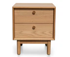 Kenston 2 Drawer Side Table - Oak