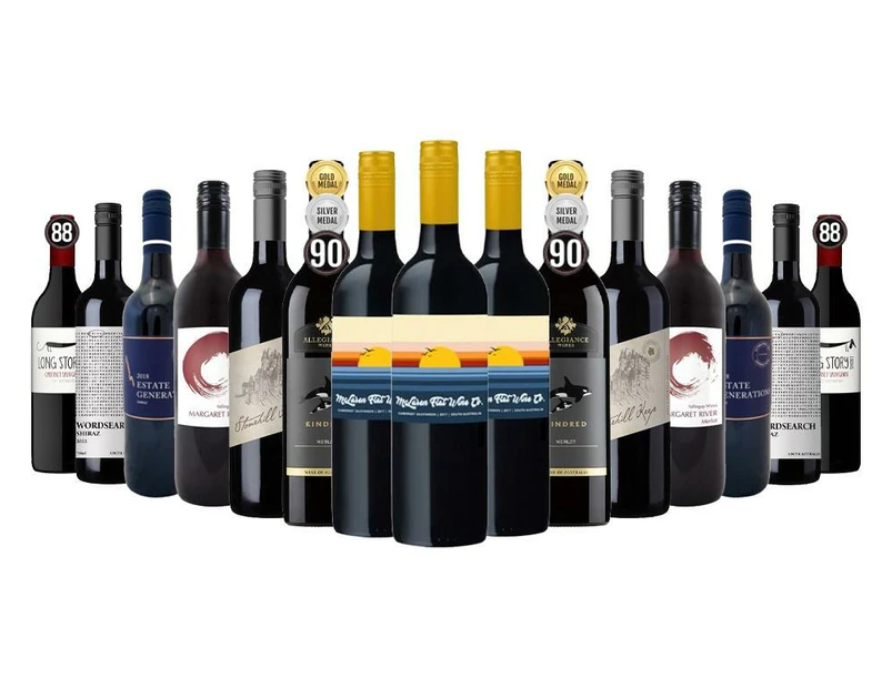 Flavor Hunters Red Wines Mixed - 15 Bottles including wines with Gold & Silver Medal