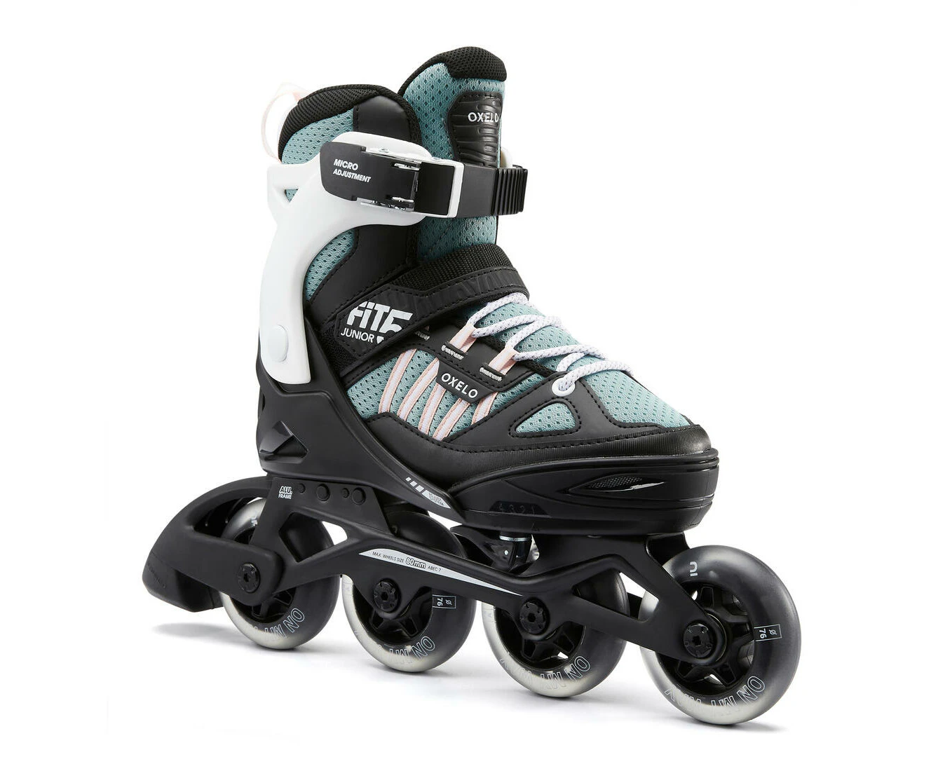 DECATHLON OXELO Kid's Fitness Inline Skates - Fit5 - verdigris