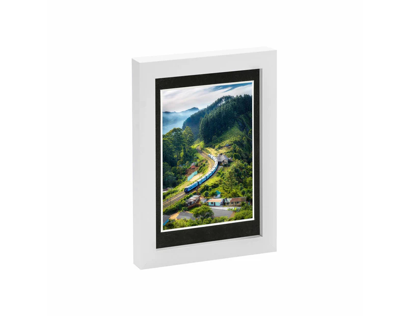 Nicola Spring Photo Frame with 4" x 6" Mount - 5" x 7" - White/Black