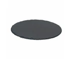 Argon Tableware Round Slate Serving Platter - Dinner Table Serveware - Padded Feet - 34cm - Grey