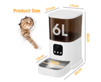 Advwin 6L Automatic Cat Feeder APP with 1080P HD WiFi Pet Night Vision Camera and 2-Way Audio, Smart Timed Pet Feeder for Dogs and Cats