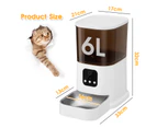 Advwin 6L Automatic Cat Feeder APP with 1080P HD 5G/2.4G WiFi Pet Night Vision Camera and 2-Way Audio, Smart Timed Pet Feeder for Dogs and Cats