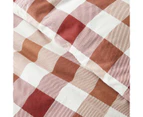 Target Spencer Check Flannelette Quilt Cover Set - Orange