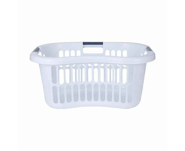 Hip Hugger Laundry Basket, White - Anko