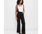 Target Frankie Wide Leg High Rise Full Length Denim Jeans - Black