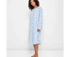 Target Long Sleeve Traditional Pintuck Sleep Nightie - Blue