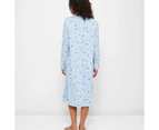 Target Long Sleeve Traditional Pintuck Sleep Nightie - Blue