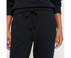 Target Active Fleece Straight Leg Trackpants - Black