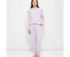 Target Cosy Rib Sleep Pyjama Pants - Purple