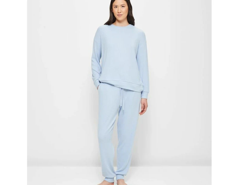 Target Cosy Rib Sleep Pyjama Pants - Blue
