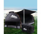 Weisshorn Double Swag Camping Swags Canvas Free Standing Dome Tent Dark Grey 4CM