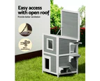 i.Pet Cat House Outdoor Shelter 56cm x 52cm x 82cm Rabbit Hutch Wooden Condo Small Dog Pet Enclosure