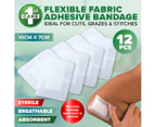 1st Care Bandage Dressing 12PK Sterile Non-Stick Pads 70 x 100mm First Aid
