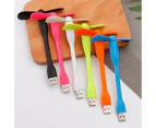 Mini USB Fan Cooling Cooler Portable Flexible Detachable for PowerBank/PC/Laptop - Black