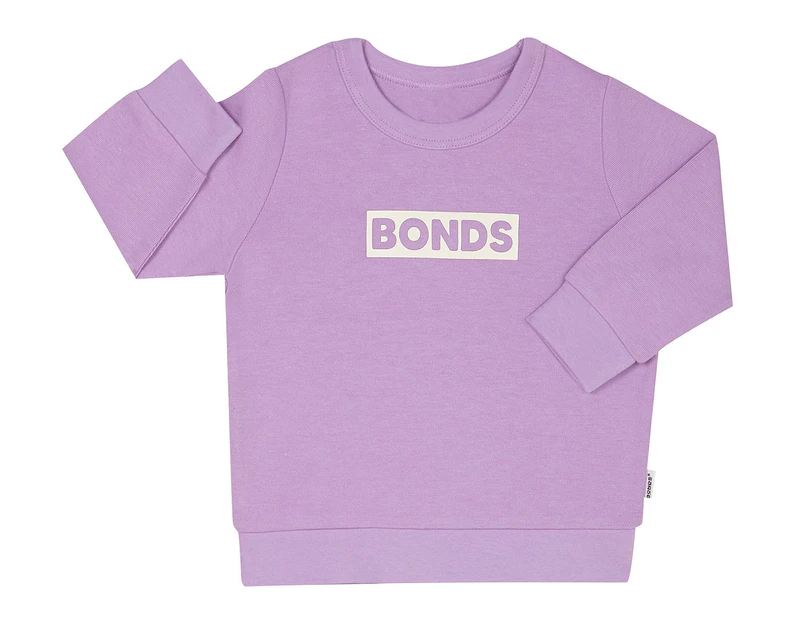 Bonds Baby Tech Sweats Pullover - Purple Pansy