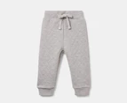 Gem Look Baby Quilted Crew & Trackpants 2-Piece Set - Grey