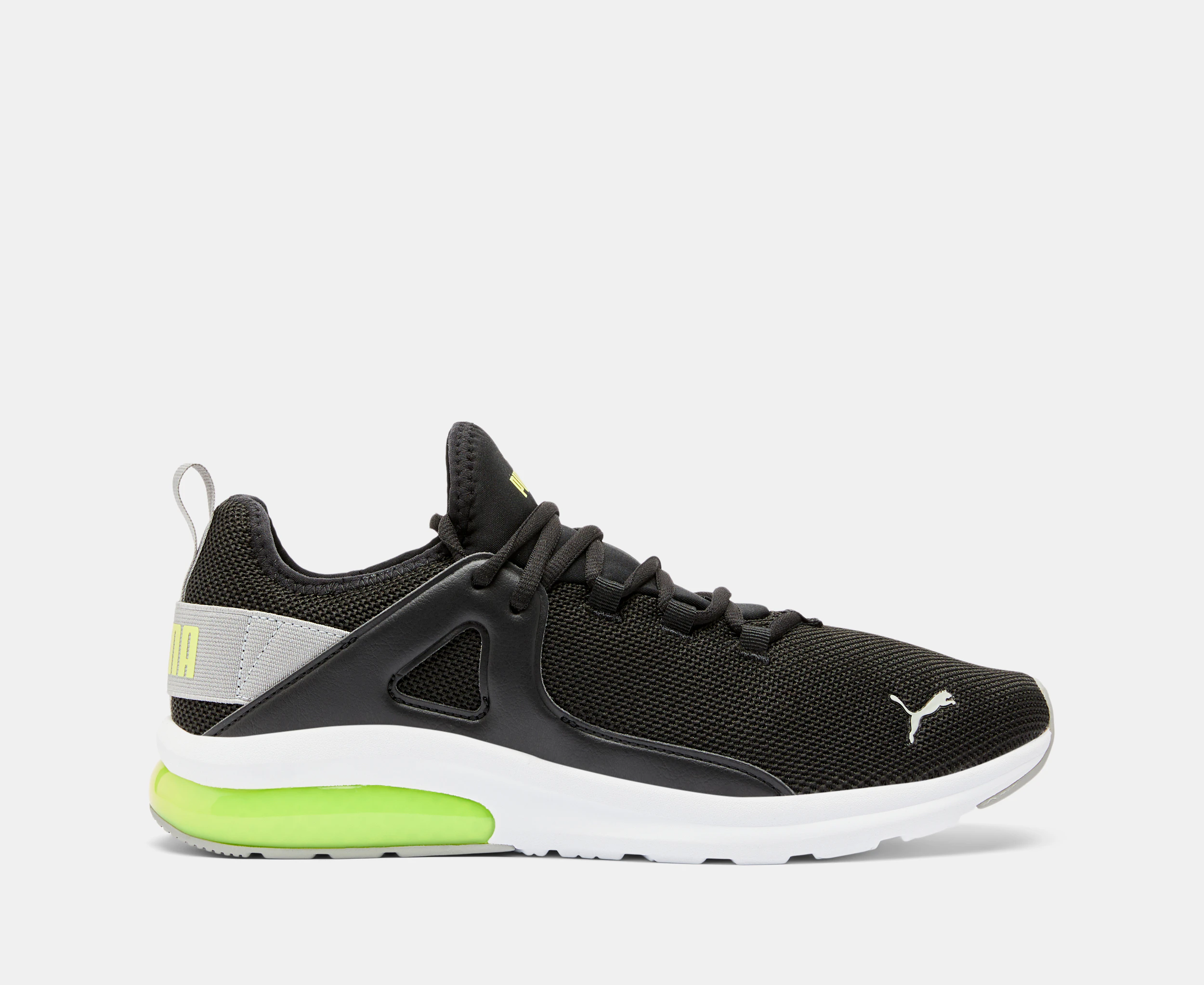 Puma Men's Electron 2.0 Running Shoes - Black/Smokey Grey/Lime Power