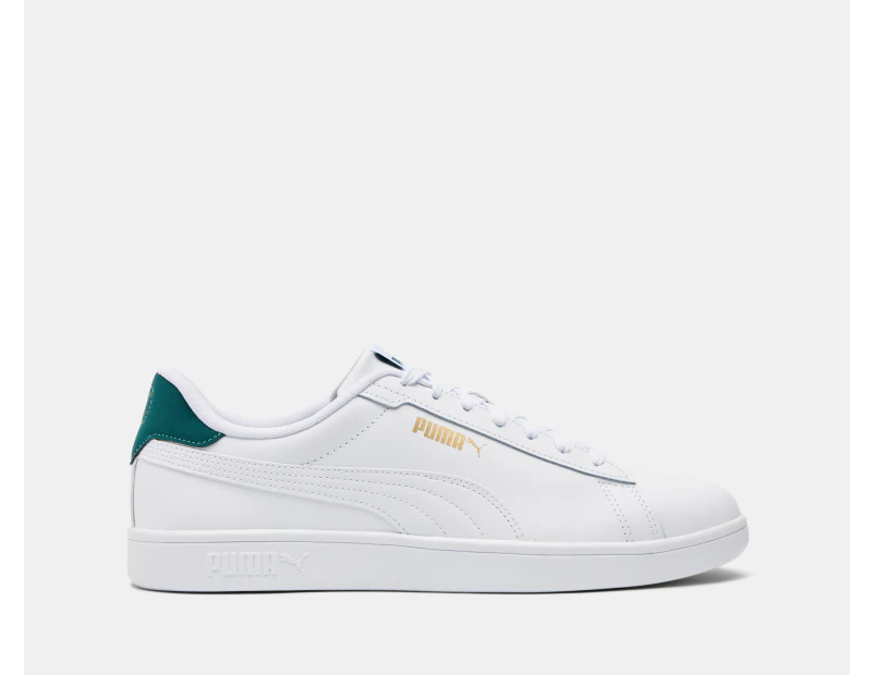 Puma Unisex Smash 3.0 Sneakers - White/Malachite/Gold
