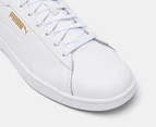 Puma Unisex Smash 3.0 Sneakers - White/Malachite/Gold