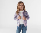 Gem Look Girls' Sequins All-Over Bomber Jacket - Purple