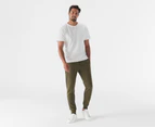 Puma Men's Essentials Embossed Fleece Trackpants / Tracksuit Pants - Olive Green